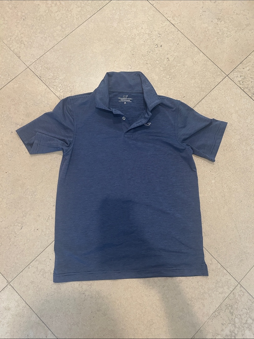 Vineyard Vines Boys Navy Short-Sleeve Polo